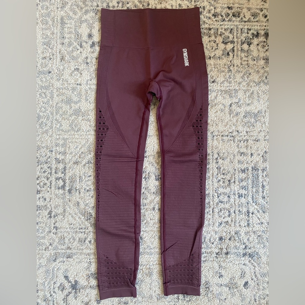 Gymshark Womens Burgundy Leggings
